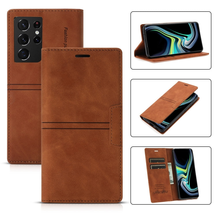 Dream Magnetic Suction Business Horizontal Flip PU Leather Case with Holder & Card Slot & Wallet, For Samsung Galaxy S20 FE, For Samsung Galaxy S20 Ultra, For Samsung Galaxy S21+ 5G, For Samsung Galaxy S21 5G, For Samsung Galaxy S21 FE 5G              ...