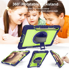 Load image into Gallery viewer, 360 Degree Rotation Contrast Color Shockproof Silicone + PC Case with Holder &amp; Hand Grip Strap &amp; Shoulder Strap, For Samsung Galaxy Tab S7 FE T730 / T735