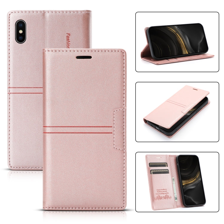 Dream Magnetic Suction Business Horizontal Flip PU Leather Case with Holder & Card Slot & Wallet, For iPhone 11 Pro, For iPhone 11 Pro Max, For iPhone X / XS, For iPhone XR, For iPhone XS Max, For iPhone SE 2022 / SE 2020 / 8 / 7                       ...