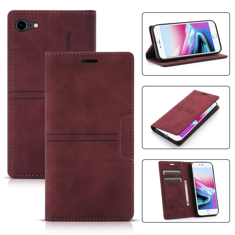 Dream Magnetic Suction Business Horizontal Flip PU Leather Case with Holder & Card Slot & Wallet, For iPhone 11 Pro, For iPhone 11 Pro Max, For iPhone X / XS, For iPhone XR, For iPhone XS Max, For iPhone SE 2022 / SE 2020 / 8 / 7                       ...
