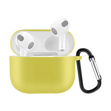 Load image into Gallery viewer, Solid Color Silicone Earphone Protective Case for AirPods 3, with Hook