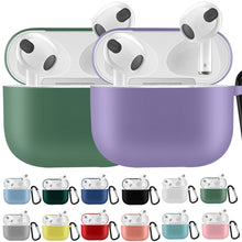 Load image into Gallery viewer, Solid Color Silicone Earphone Protective Case for AirPods 3, with Hook