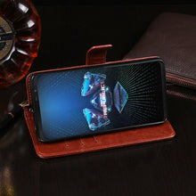 Load image into Gallery viewer, idewei Crazy Horse Texture Horizontal Flip Leather Case with Holder &amp; Card Slots &amp; Wallet, For Asus ROG Phone 5S, For UMIDIGI A11 Pro Max, For vivo iQOO Z5, For vivo X70, For vivo X70 Pro, For vivo X70 Pro+