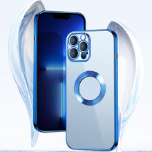 Load image into Gallery viewer, 9D Electroplated Edge Metal Ring Clear PC + TPU Shockproof Case, For iPhone 13, For iPhone 13 Pro, For iPhone 13 Pro Max, For iPhone 12, For iPhone 12 Pro, For iPhone 12 Pro Max, For iPhone 11, For iPhone 11 Pro Max