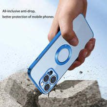 Load image into Gallery viewer, 9D Electroplated Edge Metal Ring Clear PC + TPU Shockproof Case, For iPhone 13, For iPhone 13 Pro, For iPhone 13 Pro Max, For iPhone 12, For iPhone 12 Pro, For iPhone 12 Pro Max, For iPhone 11, For iPhone 11 Pro Max