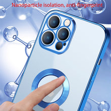 Load image into Gallery viewer, 9D Electroplated Edge Metal Ring Clear PC + TPU Shockproof Case, For iPhone 13, For iPhone 13 Pro, For iPhone 13 Pro Max, For iPhone 12, For iPhone 12 Pro, For iPhone 12 Pro Max, For iPhone 11, For iPhone 11 Pro Max