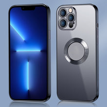 Load image into Gallery viewer, 9D Electroplated Edge Metal Ring Clear PC + TPU Shockproof Case, For iPhone 13, For iPhone 13 Pro, For iPhone 13 Pro Max, For iPhone 12, For iPhone 12 Pro, For iPhone 12 Pro Max, For iPhone 11, For iPhone 11 Pro Max