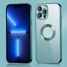 Load image into Gallery viewer, 9D Electroplated Edge Metal Ring Clear PC + TPU Shockproof Case, For iPhone 13, For iPhone 13 Pro, For iPhone 13 Pro Max, For iPhone 12, For iPhone 12 Pro, For iPhone 12 Pro Max, For iPhone 11, For iPhone 11 Pro Max