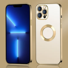 Load image into Gallery viewer, 9D Electroplated Edge Metal Ring Clear PC + TPU Shockproof Case, For iPhone 13, For iPhone 13 Pro, For iPhone 13 Pro Max, For iPhone 12, For iPhone 12 Pro, For iPhone 12 Pro Max, For iPhone 11, For iPhone 11 Pro Max