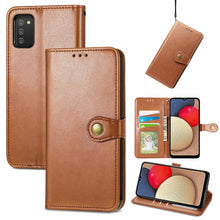 Load image into Gallery viewer, Solid Color Leather Buckle Phone Case with Lanyard &amp; Photo Frame &amp; Card Slot &amp; Wallet &amp; Stand Function, For Samsung Galaxy A03s 166mm
