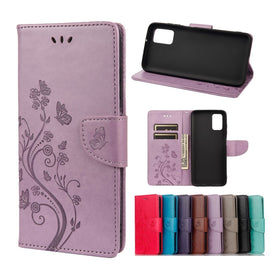 Butterfly Flower Pattern Horizontal Flip Leather Case with Holder & Card Slots & Wallet, For Samsung Galaxy A03s 166mm