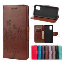 Load image into Gallery viewer, Butterfly Flower Pattern Horizontal Flip Leather Case with Holder &amp; Card Slots &amp; Wallet, For Samsung Galaxy A03s 166mm