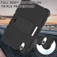 Load image into Gallery viewer, Tri-Layer Protection Screen Frame Heavy Duty PC Hybrid Silicone Case with Holder, For iPad mini 6 / mini 2024