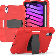 Load image into Gallery viewer, Tri-Layer Protection Screen Frame Heavy Duty PC Hybrid Silicone Case with Holder, For iPad mini 6 / mini 2024