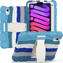 Load image into Gallery viewer, Tri-Layer Protection Screen Frame Heavy Duty PC Hybrid Silicone Case with Holder, For iPad mini 6 / mini 2024