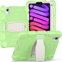 Load image into Gallery viewer, Tri-Layer Protection Screen Frame Heavy Duty PC Hybrid Silicone Case with Holder, For iPad mini 6 / mini 2024