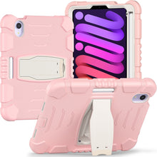 Load image into Gallery viewer, Tri-Layer Protection Screen Frame Heavy Duty PC Hybrid Silicone Case with Holder, For iPad mini 6 / mini 2024