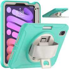 Load image into Gallery viewer, 360 Degree Rotation PC + TPU Protective Case with Holder &amp; Hand-strap, For iPad mini 6 / mini 2024