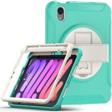 Load image into Gallery viewer, 360 Degree Rotation PC + TPU Protective Case with Holder &amp; Hand-strap, For iPad mini 6 / mini 2024