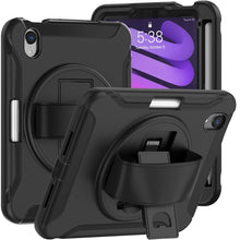 Load image into Gallery viewer, 360 Degree Rotation PC + TPU Protective Case with Holder &amp; Hand-strap, For iPad mini 6 / mini 2024
