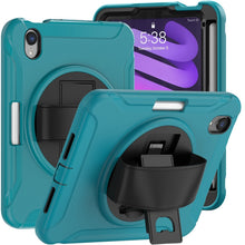 Load image into Gallery viewer, 360 Degree Rotation PC + TPU Protective Case with Holder &amp; Hand-strap, For iPad mini 6 / mini 2024