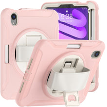Load image into Gallery viewer, 360 Degree Rotation PC + TPU Protective Case with Holder &amp; Hand-strap, For iPad mini 6 / mini 2024