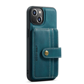 JEEHOOD Anti-theft Brush Magnetic PU + TPU Protective Case with Card Slot, For iPhone 13 mini, For iPhone 13, For iPhone 13 Pro, For iPhone 13 Pro Max