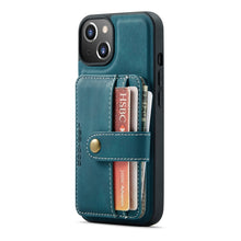 Load image into Gallery viewer, JEEHOOD Anti-theft Brush Magnetic PU + TPU Protective Case with Card Slot, For iPhone 13 mini, For iPhone 13, For iPhone 13 Pro, For iPhone 13 Pro Max