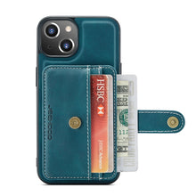 Load image into Gallery viewer, JEEHOOD Anti-theft Brush Magnetic PU + TPU Protective Case with Card Slot, For iPhone 13 mini, For iPhone 13, For iPhone 13 Pro, For iPhone 13 Pro Max