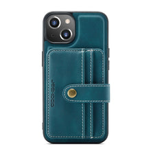 Load image into Gallery viewer, JEEHOOD Anti-theft Brush Magnetic PU + TPU Protective Case with Card Slot, For iPhone 13 mini, For iPhone 13, For iPhone 13 Pro, For iPhone 13 Pro Max