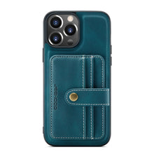 Load image into Gallery viewer, JEEHOOD Anti-theft Brush Magnetic PU + TPU Protective Case with Card Slot, For iPhone 13 mini, For iPhone 13, For iPhone 13 Pro, For iPhone 13 Pro Max