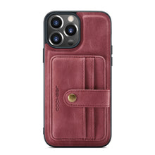 Load image into Gallery viewer, JEEHOOD Anti-theft Brush Magnetic PU + TPU Protective Case with Card Slot, For iPhone 13 mini, For iPhone 13, For iPhone 13 Pro, For iPhone 13 Pro Max