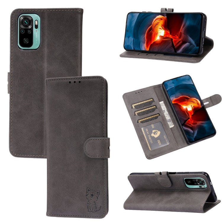 Embossed Happy Cat Pattern Horizontal Flip Leather Case with Holder & Card Slots & Wallet, For Xiaomi Redmi Note 10 Pro 5G, For Xiaomi Redmi 10, For Xiaomi Mi 11, For Xiaomi Mi 11T, For Xiaomi Mi 11 Ultra, For Xiaomi Mi 11 Lite, For Google Pixel 5a 5G ...