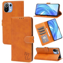 Load image into Gallery viewer, Embossed Happy Cat Pattern Horizontal Flip Leather Case with Holder &amp; Card Slots &amp; Wallet, For Xiaomi Redmi Note 10 Pro 5G, For Xiaomi Redmi 10, For Xiaomi Mi 11, For Xiaomi Mi 11T, For Xiaomi Mi 11 Ultra, For Xiaomi Mi 11 Lite, For Google Pixel 5a 5G ...