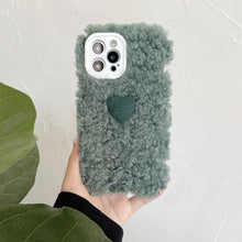 Load image into Gallery viewer, Plush Heart Soft Protective Case, For iPhone 11 Pro