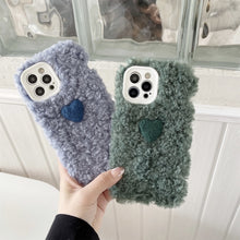 Load image into Gallery viewer, Plush Heart Soft Protective Case, For iPhone 11 Pro