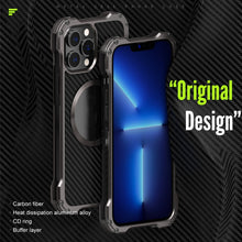 Load image into Gallery viewer, R-JUST RJ51 Hollow Shockproof Metal Protective Case, For iPhone 13, For iPhone 13 Pro, For iPhone 13 Pro Max