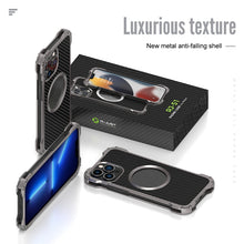 Load image into Gallery viewer, R-JUST RJ51 Hollow Shockproof Metal Protective Case, For iPhone 13, For iPhone 13 Pro, For iPhone 13 Pro Max
