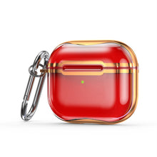 Load image into Gallery viewer, Electroplating Frame + Transparent TPU Earphone Protective Case with Hook, For AirPods 3
