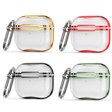 Load image into Gallery viewer, Electroplating Frame + Transparent TPU Earphone Protective Case with Hook, For AirPods 3