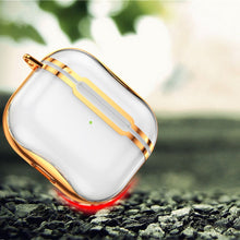 Load image into Gallery viewer, Electroplating Frame + Transparent TPU Earphone Protective Case with Hook, For AirPods 3