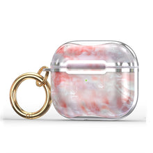 Load image into Gallery viewer, Marble Texture Electroplating Frame Earphone Protective Case with Hook, For AirPods 3
