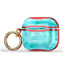 Load image into Gallery viewer, Marble Texture Electroplating Frame Earphone Protective Case with Hook, For AirPods 3