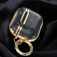 Load image into Gallery viewer, Marble Texture Electroplating Frame Earphone Protective Case with Hook, For AirPods 3