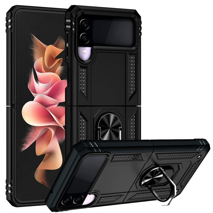 Folding Shockproof TPU + PC Protective Case with 360 Degree Rotating Holder, For Samsung Galaxy Z Flip3 5G