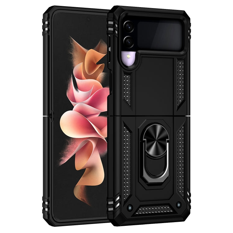 Folding Shockproof TPU + PC Protective Case with 360 Degree Rotating Holder, For Samsung Galaxy Z Flip3 5G