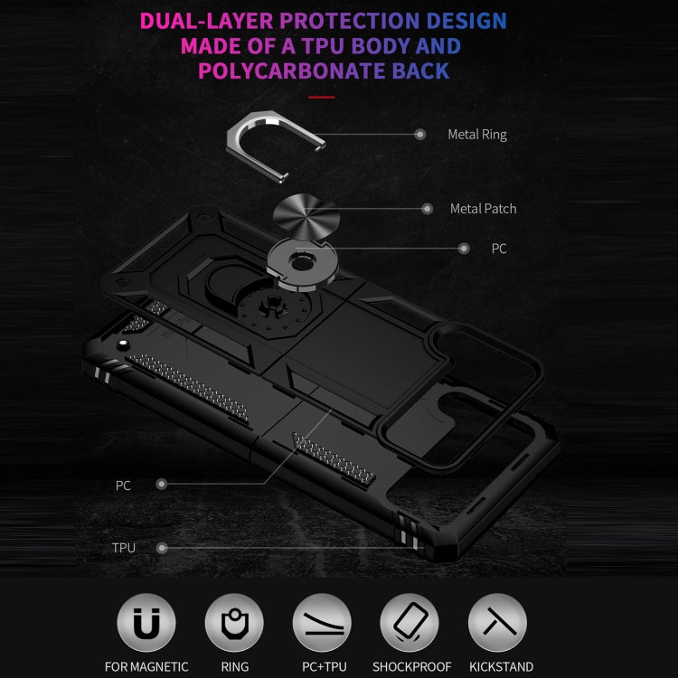 Folding Shockproof TPU + PC Protective Case with 360 Degree Rotating Holder, For Samsung Galaxy Z Flip3 5G