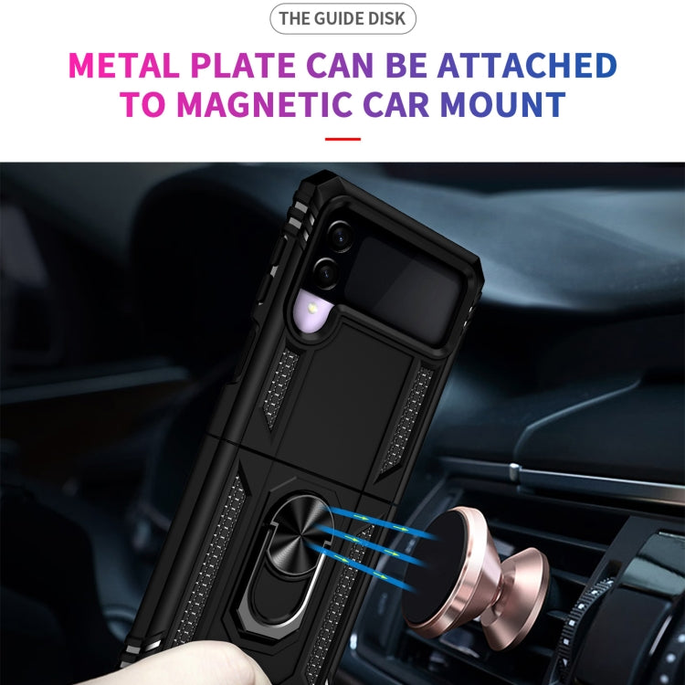 Folding Shockproof TPU + PC Protective Case with 360 Degree Rotating Holder, For Samsung Galaxy Z Flip3 5G