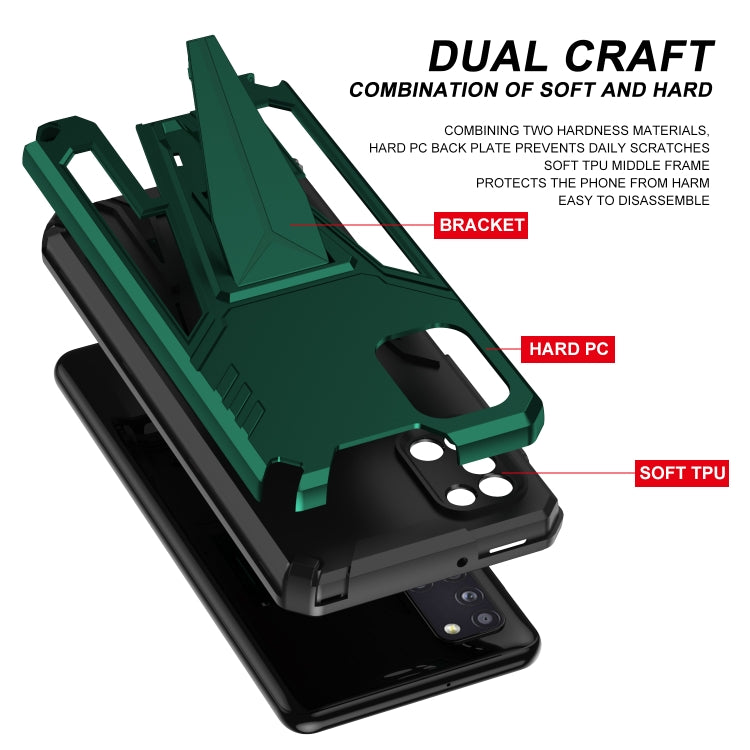 Super V Armor PC + TPU Shockproof Case with Invisible Holder, For Samsung Galaxy A31