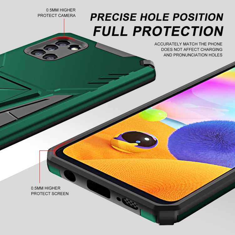Super V Armor PC + TPU Shockproof Case with Invisible Holder, For Samsung Galaxy A31